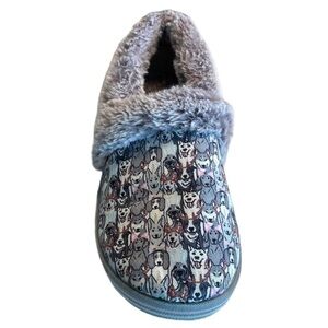 Sz9.5 Bobs For Dogs Faux Fur Slippers/shoes in Multi Grey VGUC